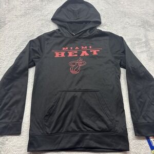 Miami Heat NBA Performance Hoodie Sweatshirt Youth Boys Size Large 12/14 Black